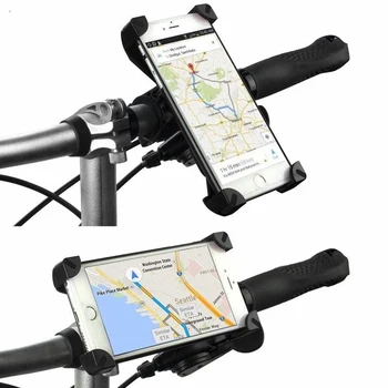 Universalus Motociklas Dviratis Dviračio Rankenos Mount Turėtojas, Mobilųjį Telefoną, GPS Stovėti Mechaninė Laikiklis, skirtas 