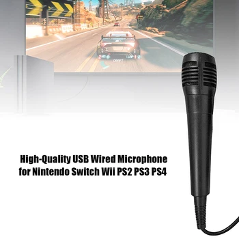 Universalus USB Laidinis Mikrofonas Mikrofonas, Mikrofonai, USB Įkrovimo Susitikimas Nintendo Įjunkite Wii U PS4, PS3 Xbox Vienas PC