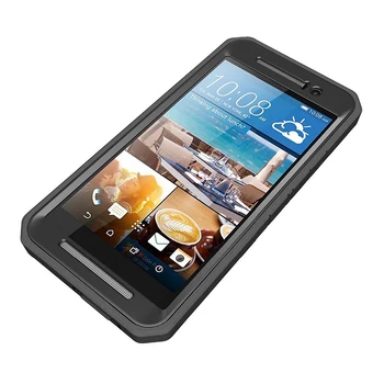 Už HTCOne M9 Telefono dėklas Sunkiųjų apsauginis Dangtis Joylink Built-in Screen Protector Gynėjas Verslo Juoda