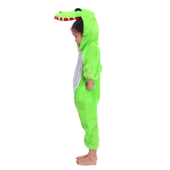 Vaikai Animacinių Filmų Gyvūnų Žalias Krokodilas Kostiumai Berniukams Mergina, Helovyno Cosplay Kostiumų Anime Disfraces Uzpost Žaidimas Vaidmenimis Jumpsuit