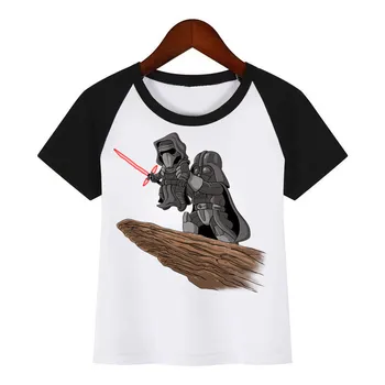 Vaikams Naujų Animacinių filmų STAR WARS Darth Vader Print T Shirt Vasaros T-shirt Vaikai Mados Drabužiai, Marškinėliai Vaikams, Cartoon T-shirt