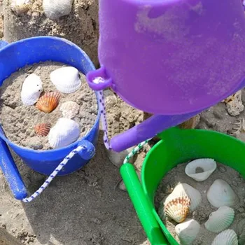 Vaikų vonios žaislai paplūdimio kibirą silikono sulankstomos rankų kibirą vaikams, kūdikių paplūdimio smėlis žaisti vandens, supilkite žaislas spalva kibiras