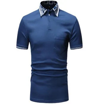Vasaros vyriški drabužiai nauji išvardytų mada sporto atvartas vyrų atsitiktinis trumpas rankovėmis asmenybės polo marškinėliai