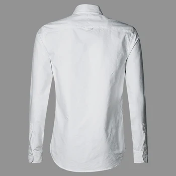 Vyrų Rudens ir Žiemos Naujas Medvilnės atsitiktinis Verslo White Brand Marškinėliai vyriški Slim Fit didžiosios Britanijos Oksfordo Stiliaus ilgomis Rankovėmis Marškinėliai S892