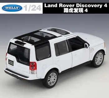 WELLY Diecast 1:24 Klasikinis Lydinys Modelio Automobilių, Žemės Range Rover Discovery 4 visureigis Metalo Žaislas Automobilis Vaikams Dovanų Kolekcija