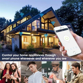 WiFi Smart Touch Wall Šviesos Jungiklis 1-3 Gauja Smart Gyvenimas/Tuya Belaidžio APP Nuotolinio Valdymo Stiklo plokštės Dirbti su Alexa 