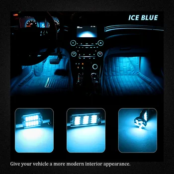 Wolflamp 10vnt White Ice Blue Canbus LED Interjero Automobilio Šviesas 2007-2017 Jeep Wrangler Žemėlapį, Atsižvelgiant Kupolo Žibintas Licencijos numerio ženklo apšvietimo Žibintas