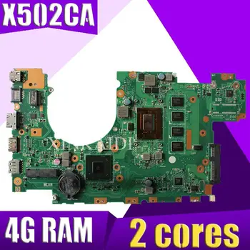 X402CA Nešiojamojo kompiuterio motininė plokštė, skirta ASUS X502CA X402C X502C Bandymo originalus mainboard DDR3L 4G RAM, 2 branduolių 1007/2117/i3/i5/i7 CPU