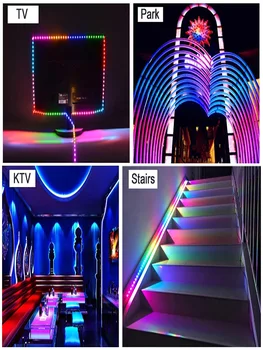 YCY LED Juostelės Žibintai, 10m 5m RGB Spalva Keičiasi 5050 RGB dėl Kambarys, virtuvė, dalis atostogų suknelė