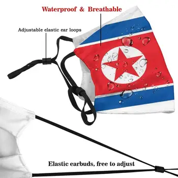 Šiaurės Korėjos Vėliavos Kaukė Audiniu, galima Skalbti PASIDARYK pats Filtras Kd2.5 Suaugę Vaikai Northkorea Juche Komunizmas Socializmas Anarchist Azijoje