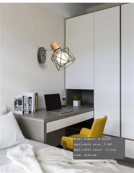 Šiaurės stiliaus Modernios LED Sienos Žibintai medinės lovos sienos lempos sienos sconce šiuolaikinės Lubų lempa patalpų, virtuvės, miegamojo