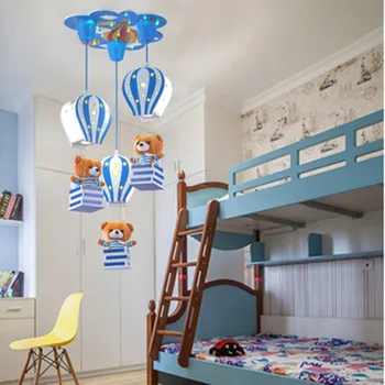 Šiaurės šalių šiuolaikinio minimalistinio vaikų balionas temą šviestuvo LED vaikų kambarį, berniukas, mergaitė, miegamojo apšvietimas