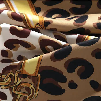 Šilko Ruoželinį Moterų Skara Klasikinis Leopardas Spausdinti Aikštėje Šalikai Prabangos Prekės Didelės Skaros 130*130cm Hijab šalikai, šaliai, kaklaskarės moterims