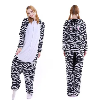 Šilta Pižama Vaikams Gyvūnų Onsies Flanelė Vaikų Sleepwear Zebra pižama Mergaitėms Berniukai Pižamą Cosplay