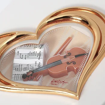 Širdies Formos Ballerina Šokių Muzikos Klasikinės Elegantiškas Smuikas Aikštėje Papuošalų Dėžutė Nugara Šokių Mergina Music Box