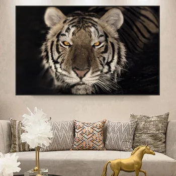 Šiuolaikinio Namų Dekoro Naktį Cheetah Drobė Sienos Meno Spaudinius Laukinių Tigrų Gyvūnų HD Vaizdą Ant Drobės Tapybos Plakatai Kambarį