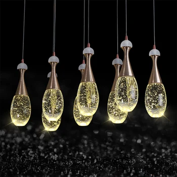 Šiuolaikinės Medūzos Kvepalų Buteliuko Burbulas Kristalų Pakabukas Šviesos Restoranas, LED Apšvietimas, Valgomasis Kabančios Lempos Šviestuvai Droplight