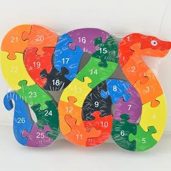 Švietimo Dėlionės, Žaislų Smegenų Žaidimas Vaikams Likvidavimo Gyvatė Mediniai Žaislai Medienos Vaikai 3d Puzzle Medienos Brinquedo Madeira