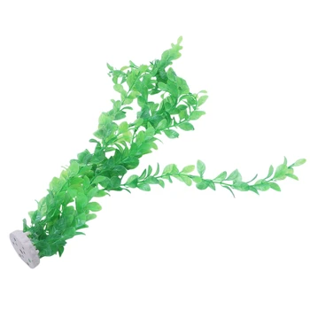 Žalia Plastikiniai Augalai, Akvariumo Bakas Apdaila, 20-Colių Ilgio