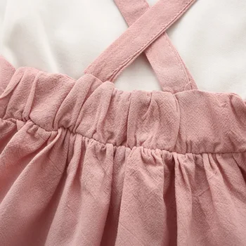 0-3 Metų pavasarį, Rudenį Triušiai Tvarstis Kostiumas Mini Suknelė baby girl dress Mielas Triušis ilgomis rankovėmis suknelė Vaikams, Vaikiška Mergaitė