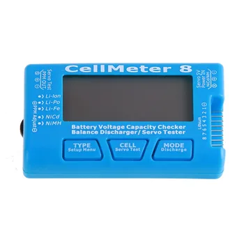 1/2/5vnt CellMeter 8 1-8S Talpos baterija Bandymo Mete su Akumuliatoriaus Įtampa Balansas Servo Chec ker Stebėti Testeriai