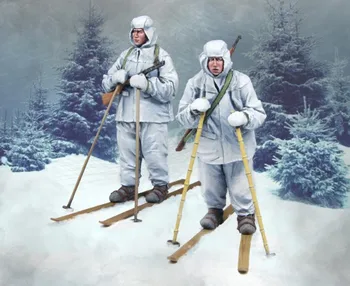 1:35 Masto WW2 Sovietų žiemą, Roges kariai 2 Žmonės Miniatiūros II Pasaulinio Karo Unpainted Dervos Modelio Rinkinio Pav Nemokamas Pristatymas