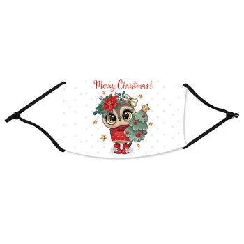 1 VNT Suaugusiųjų Kaukė Linksmų Kalėdų Senį Santa Modelis Kaukė, Veido, Burnos KD2.5 Anti-dulkių Mielas Kaukė Daugkartinio naudojimo su 2 Filtrai