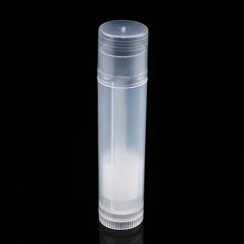 100VNT/daug 5ml Tuščias lūpų dažai, Lūpų Balzamas Konteinerių 2019 nauja Vamzdis ABS plastiko lūpų makiažas buteliai juoda/skaidri/balta