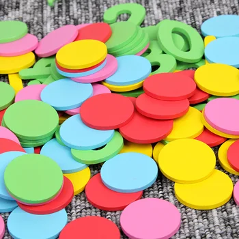 100VNT mediniai skaičiavimo disko matematikos žaislas montessori spalvų skaičius pripažinimo klasifikacija mokymo priemonių aritmetinis švietimo žaislas