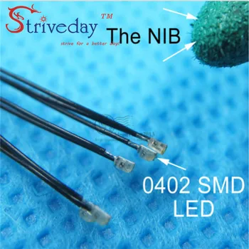 100vnt/daug 0402 SMD iš Anksto mikro lituojamas litz laidinio LED veda rezistorius 20cm 8-12V Modelis 