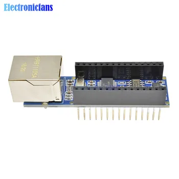 10vnt/Daug Standartas Nano V3 Ethernet Shield ENC28J60 Mikroschema HR911105A RJ45 Webserver Modulis Ethernet Valdybos Arduino
