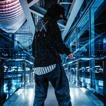 11 BYBB TAMSU Hip-Hop Hoodie Atspindintis Žvaigždžių Taškų Streetwear Hoodie Palaidinukė 2020 M. Rudens Žiemos Megztinis Vyrams Medvilnės Moletom
