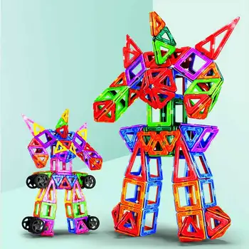 110-184pcs Magnetiniai Blokai Modelis ir odinas Magnetinio Dizaineris Statybos Nustatyti, Plastikiniai Švietimo Žaislai Vaikams