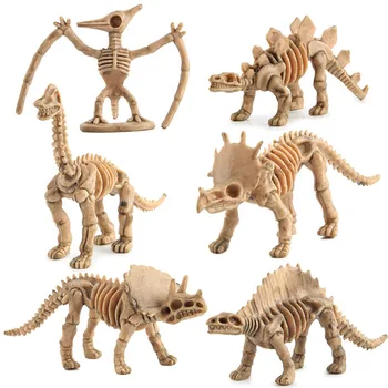 12pcs/set Dinozaurų Gyvūnų Imitavimo Modelį Archeologijos Dinozaurų Iškastinio Skeletas Vaikų Švietimo Kūrybos Kolekcijos Žaislas