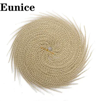 14 colių 18inch 22 colių Eunice Senegalo Twist Plaukų Nėrimo Nerijos Plėtiniai Ombre 613 blond Sintetinių Plaukų Kasytės
