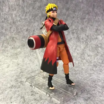 14cm Naruto Shippuden Anime Duomenys Uzumaki Naruto Trys Kartos PVC Veiksmų Skaičius, Surinkimo Modelį, Žaislai, Dovanos