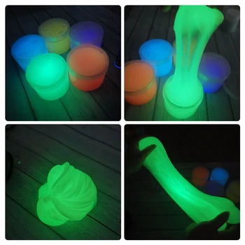 150ml Skaidrios Gleives Žaislai Fluorescencijos Kristalų Klijai noctilucous Gleives Plastilino, Molio Šviesos Polimero Vaikai Antistress Žaislas