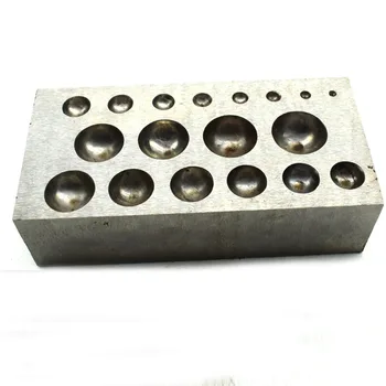 18pcs Dapping Doming Punch Nustatyti Plieno Formavimo Blokas Sidabro juvelyriniai dirbiniai įrankiai