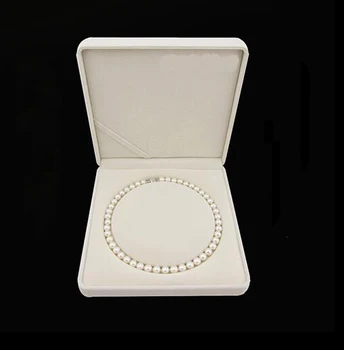 19x19x4cm aksomo papuošalų dėžutė ilgą perlų vėrinį box dovanų dėžutė už dvigubai stygos apvalios formos viduje daugiau spalvų pasirinkimas