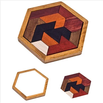 1Pc Vaikai Galvosūkiai Saugūs Mediniai Žaislai, Tangram/Dėlionės Valdybos Medienos Geometrinės Formos Puzzle Vaikų Švietimo Žaislai