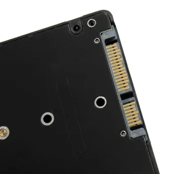 1Pcs NGFF SSD 2,5 SATA Adapteris Kortelės Atveju Black Metalo Byloje M. 2 Sata Adapteris B klavišą Lizdas 2 2 M. Prisijungti Desktop Laptop