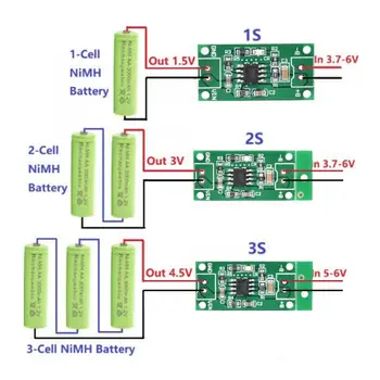 1S/2S/3S NiMH Baterija Skirta Baterijų Kroviklio Modulis 1,5 V 3V 4.5 V CC CV Įkrovimas usb jungtis
