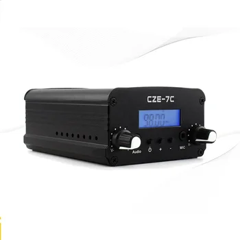 1W/7W stereo PLL FM siųstuvas transliacijos radijo stotis CZE-7C 76-108MHZ + TNC Antena + Maitinimas+Audio cabel