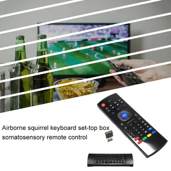 2.4 G Air Mouse Belaidė klaviatūra Su Balso Funkcija Skristi Mouse2.4GHz Pelės Infraraudonųjų spindulių Wireless Keyboard
