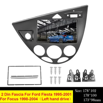 2 Din Fascia Ford Focus /Fiesta Kairėje Ratai Automagnetolos Skydelis Frome Montavimo Refitting Montavimas BEzel Trim Kit