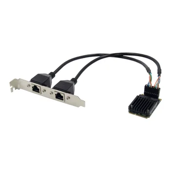 2 RJ45 Port Mini PCIe Dual Port Gigabit Ethernet 