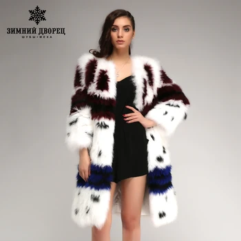 2016-2017 mados nukentėjo spalva ilgai fox fur coat fox balti populiarus stilius kailio paltai moterims star stiliaus lapės kailis žieminis paltas