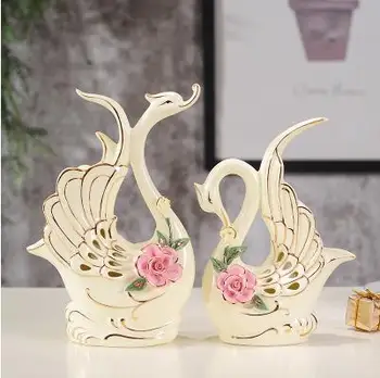 2018 Kūrybinės keramikos swan amatų, namų šiuolaikinio gyvenimo kambario, TV spintelė biuro dekoracijos, vestuvių dovanos