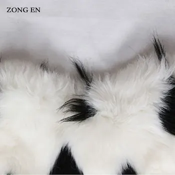 2018 Naujas Moterų Mados Turtinga Žiemos kailių Dirbtiniais Kailio fox fur Short skyriuje Balta Septynių Nurodė rankovėmis Prarasti Mielas Stiliaus Striukė