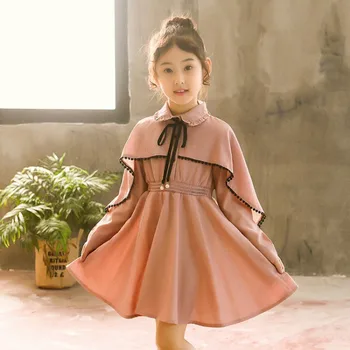 2019 m. Pavasario Mergaitės Baby Girl Rudenį ilgomis Rankovėmis 2-14Y Vaikai Šalis Suknelė Drabužiai Princesė Dress Vaikų Drabužiai